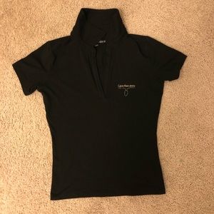 Calvin Klein open front polo shirt